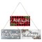 Great Papers! Holiday Wood Signs with Twine Rope, Merry Christmas, Happy Holidays, Let it Snow, 4" x 12", 3 Pack